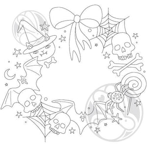 The Rabbit Hole Designs - Halloween Wreath Stamp Set
