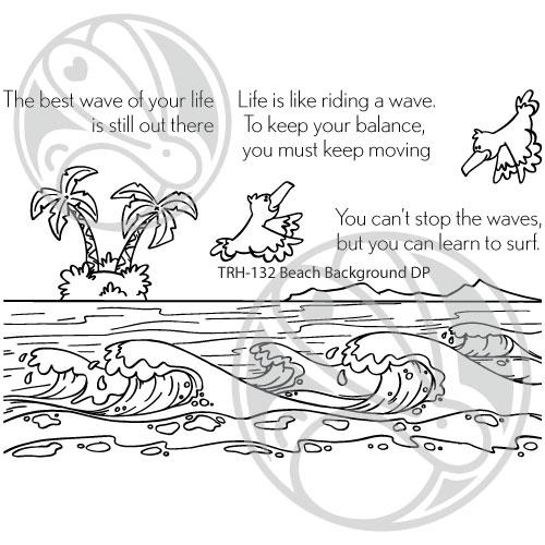The Rabbit Hole Designs - Beach Background Stamp Set