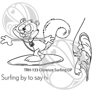 The Rabbit Hole Designs - Clarence Surfing Stamp Set