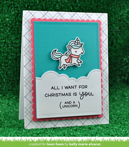 Lawn Fawn-Clear Stamp 3" x 2"-Winter Unicorn - Design Creative Bling