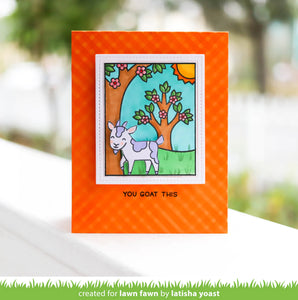 Lawn Fawn - Clear photopolymer Stamps - Window Scene Spring - Design Creative Bling