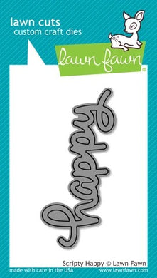 Lawn Fawn-  Scripty Happy - lawn cuts - Design Creative Bling