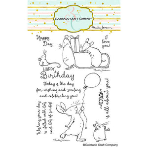 Colorado Craft Company - Clear Photopolymer Stamps - Birthday wishing - Design Creative Bling