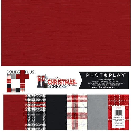 Photo Play Paper - Christmas Cheer Collection - 12 x 12 Paper Pack - Solids - Design Creative Bling