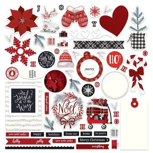 Photo Play Paper - Christmas Cheer Collection - Card Kit Stickers - Design Creative Bling