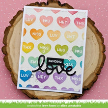 Load image into Gallery viewer, Lawn Fawn-Conversation Hearts Stencil - Design Creative Bling
