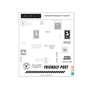 Concord & 9th - Clear Stamp - Postmarked Turnabout Stamp Set