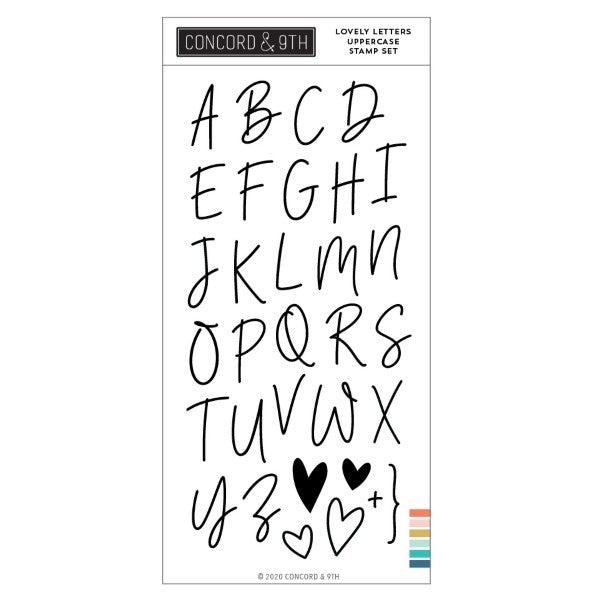 Concord & 9th - Clear stamp set - Lovely Letters Uppercase - Design Creative Bling