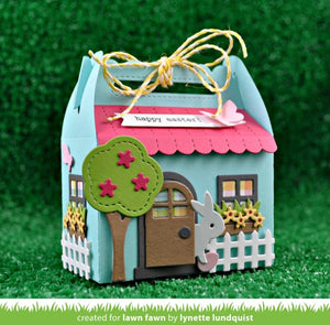 Lawn Fawn - Easter - Lawn Cuts - Dies - Scalloped Treat Box Spring House Add-On