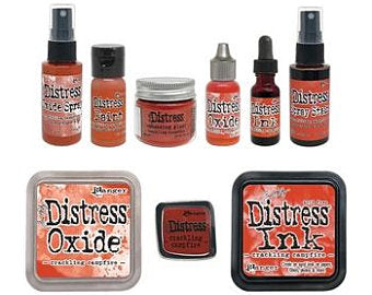 Tim Holtz Distress: Crackling Campfire bundle with pin (2020 New Color)