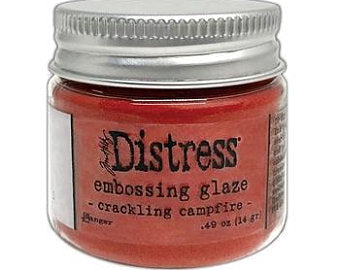 Tim Holtz® Distress Embossing Glaze Crackling Campfire ( 2020 New Color) - Design Creative Bling