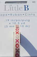 Carica l&#39;immagine nel visualizzatore di Gallery, Little B - Decorative Paper Tape - Rose Gold Foil XOXO Repeat - 5mm
