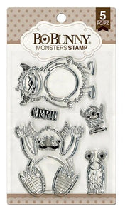 BoBunny - Clear Acrylic Stamps - Monsters - Design Creative Bling