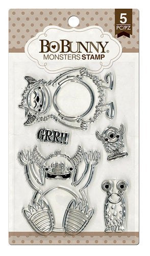 BoBunny - Clear Acrylic Stamps - Monsters - Design Creative Bling