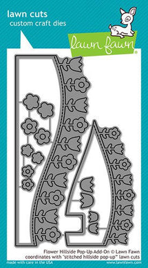 Lawn Fawn - Lawn Cuts - Dies - Flower Hillside Pop-Up Add-On - Design Creative Bling