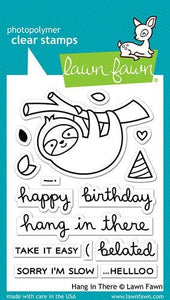 Lawn Fawn - Clear Acrylic Stamps - Hang in There - Design Creative Bling