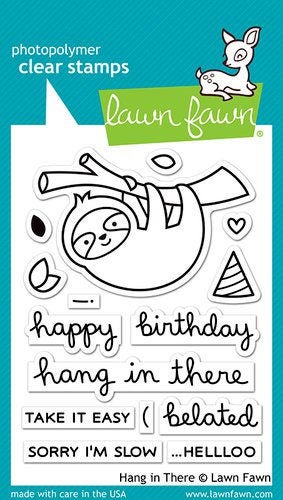 Lawn Fawn - Clear Acrylic Stamps - Hang in There
