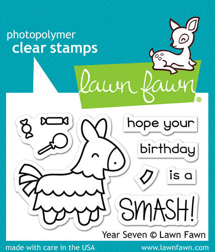 Lawn Fawn - Clear Acrylic Stamps - Year Seven - Design Creative Bling