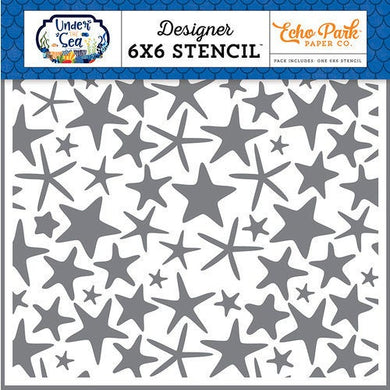 Echo Park - Under the Sea Collection - 6 x 6 Stencil - Starfish Fun - Design Creative Bling