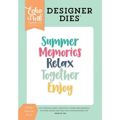 Echo Park - Summer Dreams Collection - Designer Dies - Summer Memories Word - Design Creative Bling