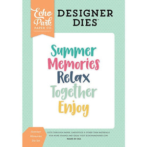 Echo Park - Summer Dreams Collection - Designer Dies - Summer Memories Word