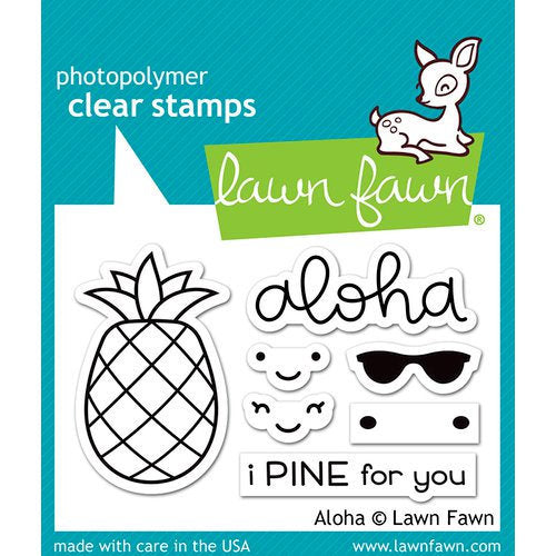 Lawn Fawn - Clear Acrylic Stamps - Aloha