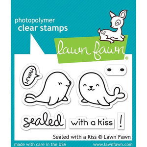 Lawn Fawn - Clear Acrylic Stamps - Sealed with a Kiss