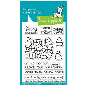 Lawn Fawn - Halloween - Clear Acrylic Stamps - How You Bean, Candy Corn Add-On - Design Creative Bling