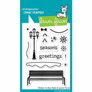 Lawn Fawn - Clear Acrylic Stamps - Winter in the Park - Design Creative Bling