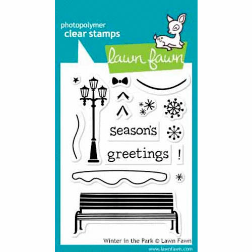 Lawn Fawn - Clear Acrylic Stamps - Winter in the Park