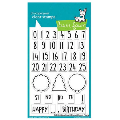 Lawn Fawn - Clear Acrylic Stamps - Celebration Countdown - Design Creative Bling