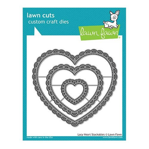 Lawn Fawn - Lawn Cuts - Dies - Lacy Heart Stackables