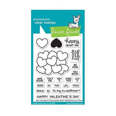 Lawn Fawn - Clear Acrylic Stamps - How You Bean Conversation Heart Add-On - Design Creative Bling