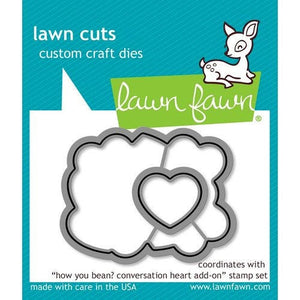 Lawn Fawn - Lawn Cuts - Dies - How You Bean Conversation Heart Add-On