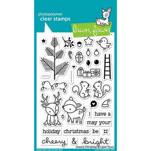 Lawn Fawn - Clear Acrylic Stamps - Cheery Christmas