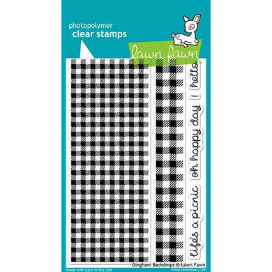 Lawn Fawn - Clear Acrylic Stamps - Gingham Backdrops - Design Creative Bling