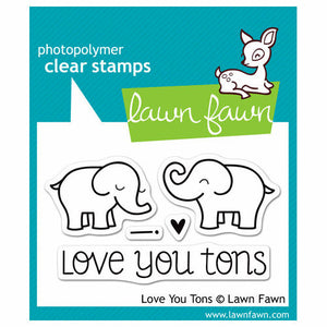 Lawn Fawn - Clear Acrylic Stamps - Love You Tons - Design Creative Bling