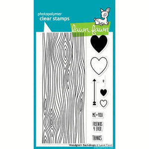 Lawn Fawn - Clear Acrylic Stamps - Woodgrain Backdrops