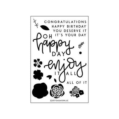 Concord and 9th - Clear Acrylic Stamps - Enjoy It All - Design Creative Bling