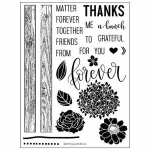 Concord and 9th - Clear Acrylic Stamps - Petals and Pallets