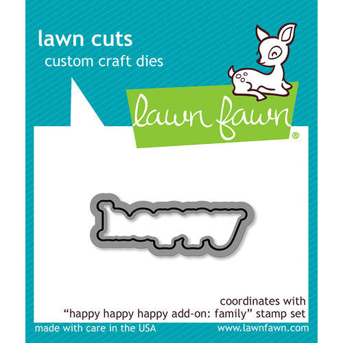 Lawn Fawn - Lawn Cuts - Dies - Happy Happy Happy Add-On - Family - Design Creative Bling