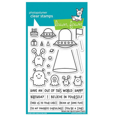 Lawn Fawn - Clear Acrylic Stamps - Beam Me Up - Design Creative Bling