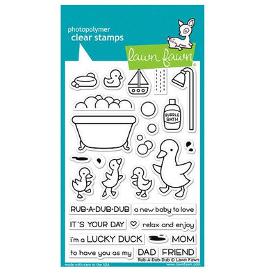 Lawn Fawn - Clear Acrylic Stamps - Rub-A-Dub-Dub - Design Creative Bling