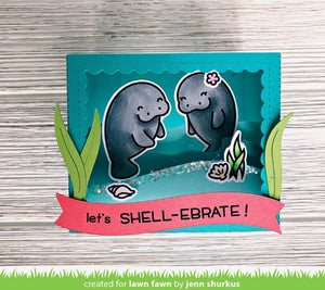 Lawn Fawn - Clear Acrylic Stamps - Manatee-rific