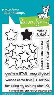 Lawn Fawn - Clear Acrylic Stamps - How You Bean Stars Add-On - Design Creative Bling