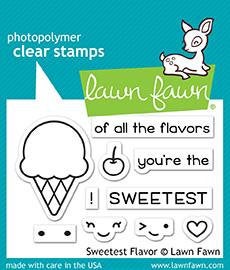 Lawn Fawn - Clear Acrylic Stamps - Sweetest Flavor - Design Creative Bling