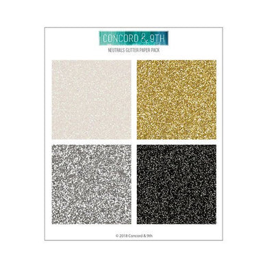 Concord and 9th - 6 x 6 Paper Pad - Neutral Glitter - Design Creative Bling