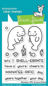 Lawn Fawn - Clear Acrylic Stamps - Manatee-rific