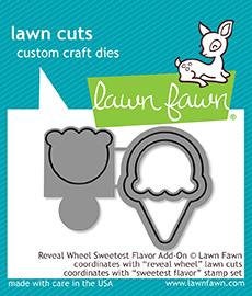 Lawn Fawn - Lawn Cuts - Dies - Reveal Wheel Sweetest Flavor Add-On - Design Creative Bling