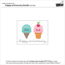 Load image into Gallery viewer, Lawn Fawn - Lawn Cuts - Dies - Happy Anniversary Border - Design Creative Bling
